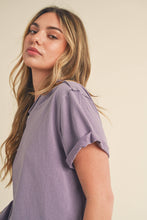 Mali Baby Tee Short Sleeve Top: Plum