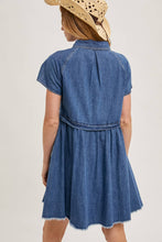Denim Button Down Shirt Mini Dress