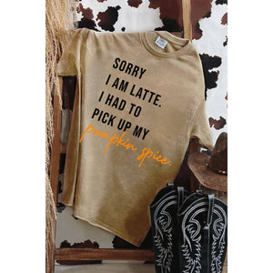 Pick Up My Pumpkin Spice Mineral Graphic Tee