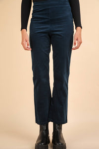 Velvet Boot Cut Pants with Back Pockets