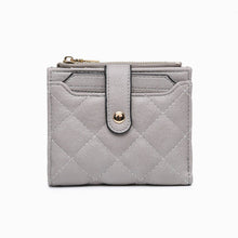 WL2228 Melody Quilted Zip Top Wallet: Khaki