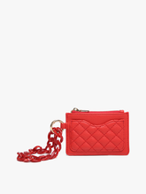 WL2368 Rhodes Quilted Wallet w/ Chain Bangle: Purple