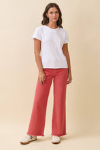 Wide Leg Raw Hem Denim Pants