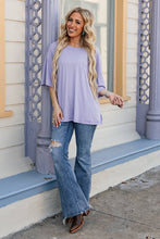 Ribbed Relaxed Boyfriend Shirt w/ Pocket Detail: PEARL GREY / S/M