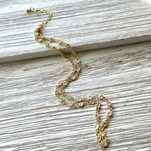 16-18"Crystal Clear Gold Layering Necklace