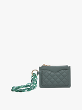 WL2368 Rhodes Quilted Wallet w/ Chain Bangle: Purple