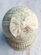 Cable Knit Bow Headbands: Oatmeal