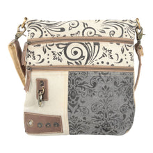 Double Zipper Floral Print Shoulder Bag