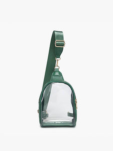 M2436CR Ellen Clear Sling Bag w/ Removable Guitar Strap: Black