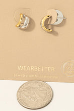 Gold Dipped Two Tone Wide Hoop Earrings