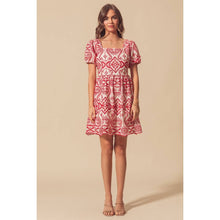 Eyelet Floral Lace A Line Brunch Boho Dress