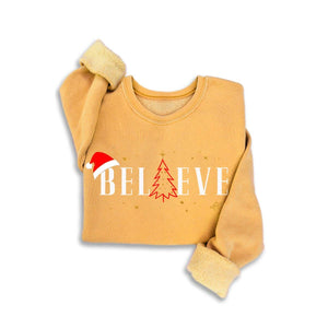 HOLIDAY BELIEVE GLITTER MINERAL SWEATSHIRT