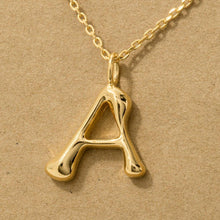 Gold Dipped Bubble Letter Pendant Necklace: A