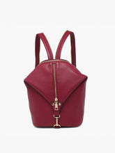 BP2465 Linnette Foldover Clasp Backpack w/ Zip Compartment: Navy