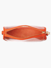 Peyton Clear Banana Crossbody Bag: Black