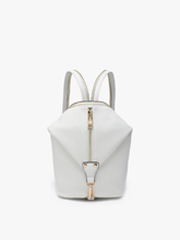 BP2465 Linnette Foldover Clasp Backpack w/ Zip Compartment: White