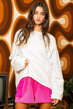 Raw Edge Kangaroo Pocket Sweatshirt