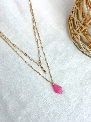 Simone Double Layer Necklace: Orchid