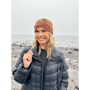 Soft Crossed C.C Eco-Friendly Fashion Headband: Earth Brown