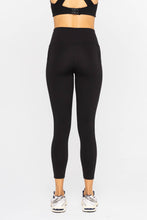 Laser-Cut and Bonded Essential Foldover Highwaist Leggings: BLACK / S:M:L (2:2:2)