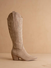 The Samara Cedar Wood | Embroidered Western Tall Boot