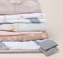 Rugby Stripe Organic Cotton Sleep & Play - Quarry: Quarry / 6-9 Months