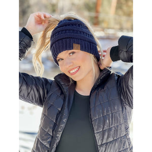 Solid Classic CC Beanie Tail: Natural Grey