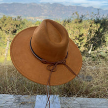 Fashion Classic Wide Brim Suede Hat - Rust