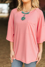 Ribbed Relaxed Boyfriend Shirt w/ Pocket Detail: PEARL GREY / S/M