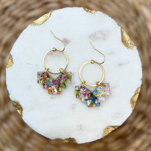 Stella Mini - Party Glitter  - Acrylic Earrings