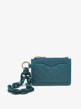 Rhodes Quilted Wallet w/ Chain Bangle: Navy