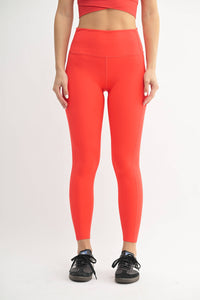 Laser-Cut and Bonded Essential Foldover Highwaist Leggings: ICE GREEN / S:M:L (2:2:2)
