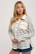 Striped Dolman Sleeved Knit Top