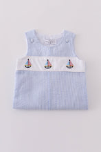Premium Blue Sailboat Embroidery JonJon