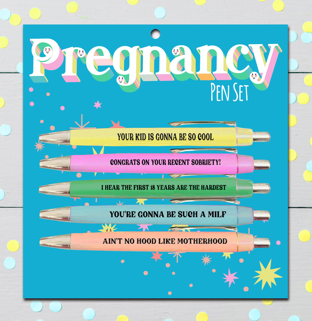 Pregnancy Pen Set (gifts, funny, mothers day, spring)