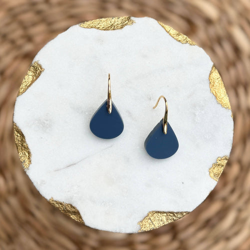 Tiny Teardrops - Denim - Acrylic Earrings