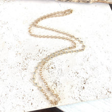 Long Layering Burnished Silver Rolo Chain Necklace