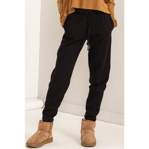 Mid-Rise Drawstring Jogger Pants