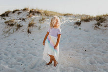 Kids Lavender Pastel Rainbow Hi Lo Spring Summer Dress