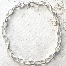 Matte Silver Chunky Statement Necklace