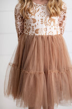 Kids Fall Winter Woodland Deer Tulle Ruffle Sleeve Dress: 5/6