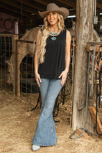 Ribbed Tank Top w/ Raw Edge Detail