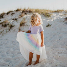 Kids Lavender Pastel Rainbow Hi Lo Spring Summer Dress