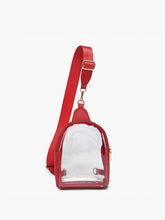 M2436CR Ellen Clear Sling Bag w/ Removable Guitar Strap: Silver