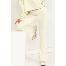 Mid-Rise Flare Lounge Pants - Ivory