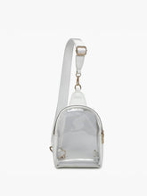 M2436CR Ellen Clear Sling Bag w/ Removable Guitar Strap: Silver