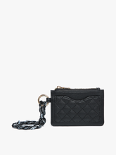 WL2368 Rhodes Quilted Wallet w/ Chain Bangle: Purple