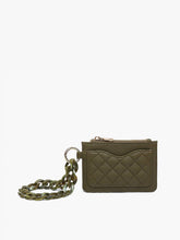 Rhodes Quilted Wallet w/ Chain Bangle: Navy