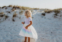 Kids Lavender Pastel Rainbow Hi Lo Spring Summer Dress