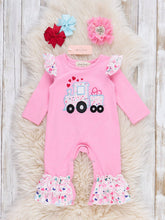 Love Delivery Floral Embroidered Ruffle Romper